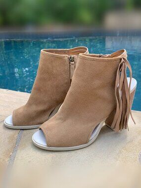 Aldo Lennoxville Suede Block Heel Booties Sz 7.5